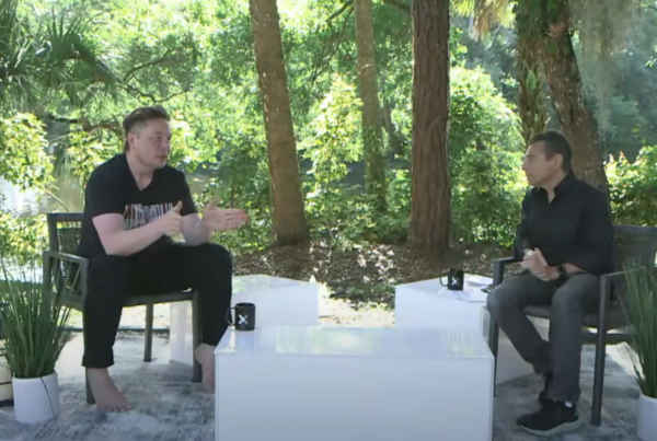 elon musk explaining the carbon removal xprize to peter diamandis